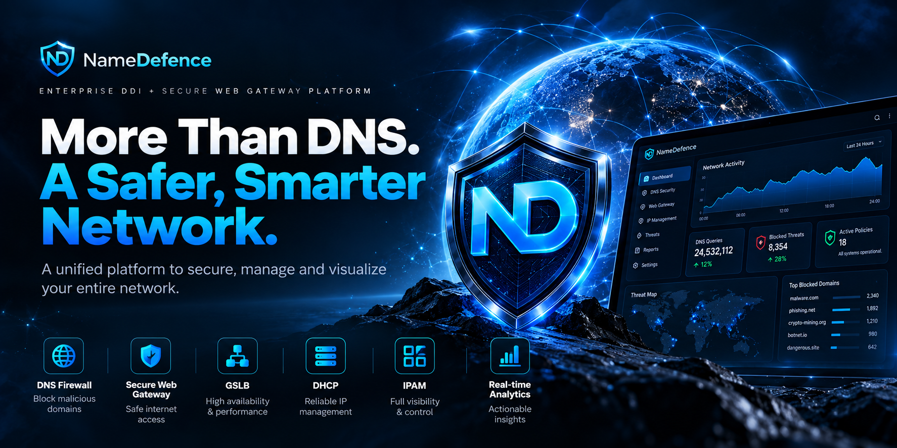 NameDefence — Enterprise DDI + SWG Platform | DNS Firewall, GSLB, DHCP ...